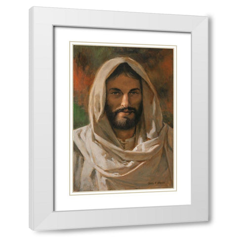 Come Unto Me White Modern Wood Framed Art Print with Double Matting by Seward, James
