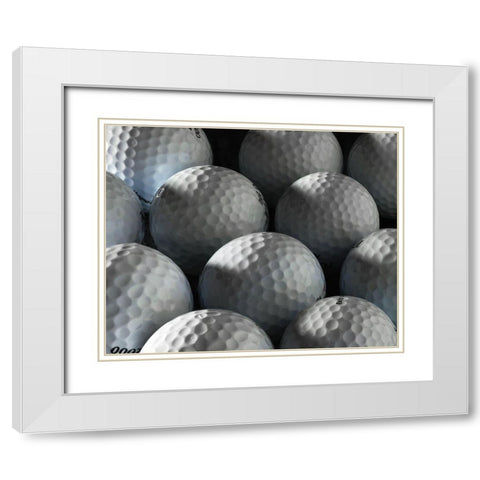 Goftballs White Modern Wood Framed Art Print with Double Matting by Reynolds, Richard