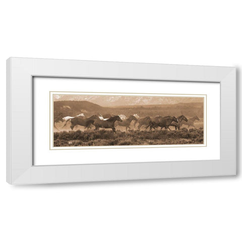 Racing the Storm II White Modern Wood Framed Art Print with Double Matting by Dawson, Robert