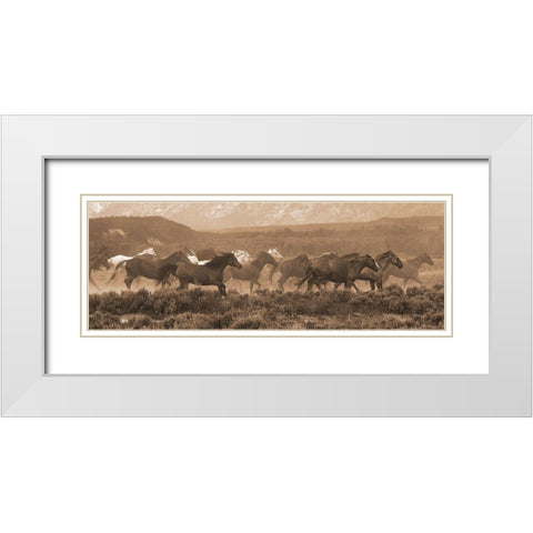 Racing the Storm II White Modern Wood Framed Art Print with Double Matting by Dawson, Robert
