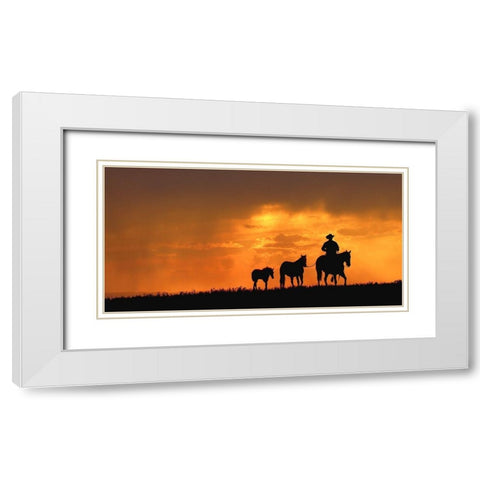 The Care Taker White Modern Wood Framed Art Print with Double Matting by Dawson, Robert