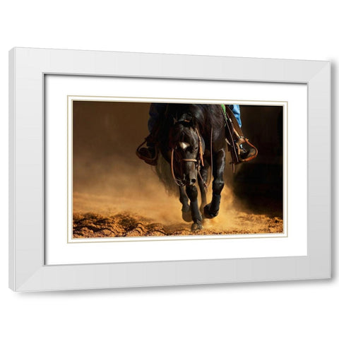 The Reiner White Modern Wood Framed Art Print with Double Matting by Dawson, Robert