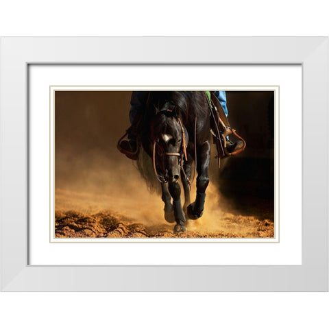 The Reiner White Modern Wood Framed Art Print with Double Matting by Dawson, Robert
