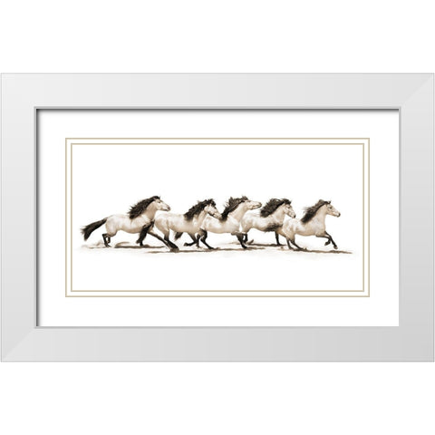 The Buckskins White Modern Wood Framed Art Print with Double Matting by Dawson, Robert
