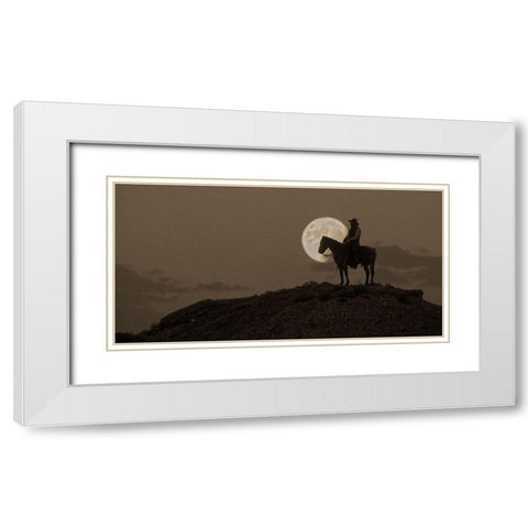Night Watch White Modern Wood Framed Art Print with Double Matting by Dawson, Robert