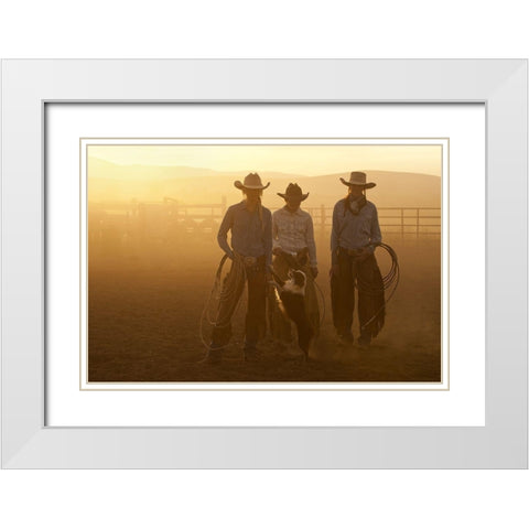 Give Me Some Lovin White Modern Wood Framed Art Print with Double Matting by Dawson, Robert