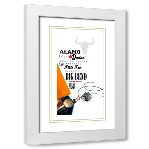 Texas Sign 1 White Modern Wood Framed Art Print with Double Matting by Somerset