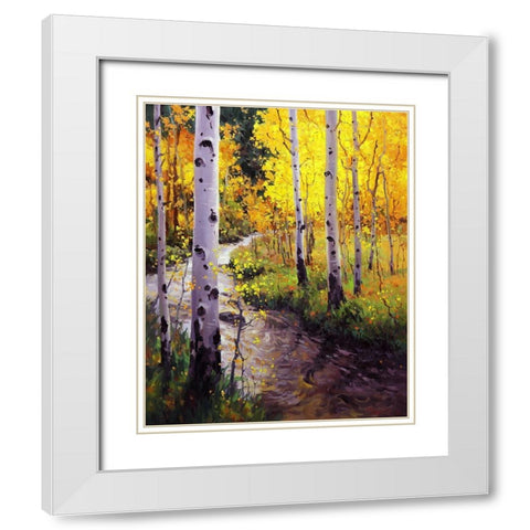 Twilight Glow Over Aspen White Modern Wood Framed Art Print with Double Matting by Kim, Gary