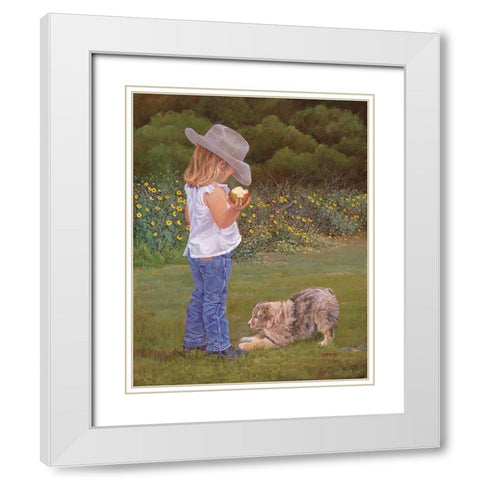 Double Trouble White Modern Wood Framed Art Print with Double Matting by Dudley, June