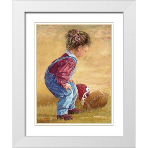 Whoop White Modern Wood Framed Art Print with Double Matting by Dudley, June