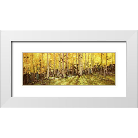 Aspen Panorama White Modern Wood Framed Art Print with Double Matting by Kim, Gary