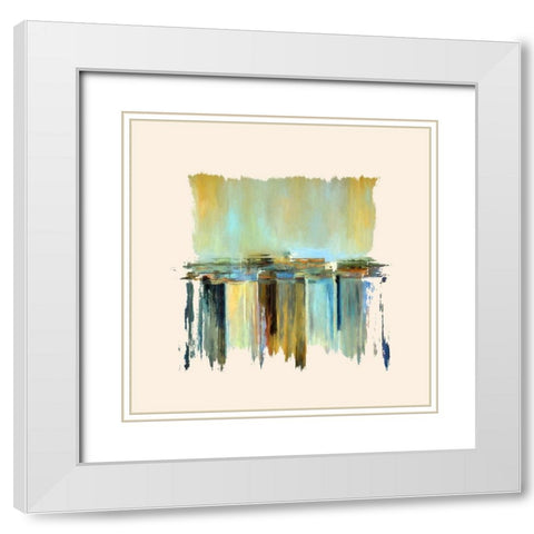 Street Shops White Modern Wood Framed Art Print with Double Matting by Bolokofsky, Ronald