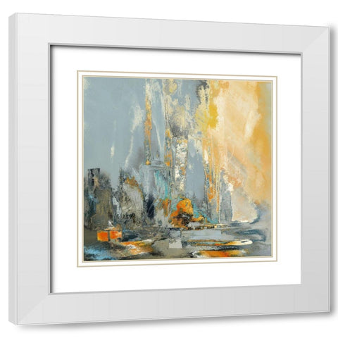 Coastal Blue VI White Modern Wood Framed Art Print with Double Matting by Bolokofsky, Ronald