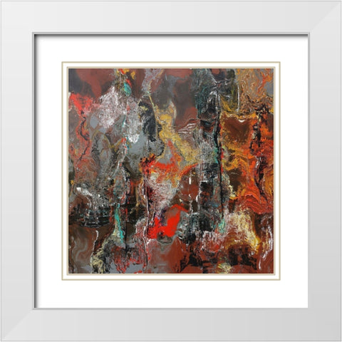 Rusty II White Modern Wood Framed Art Print with Double Matting by Bolokofsky, Ronald
