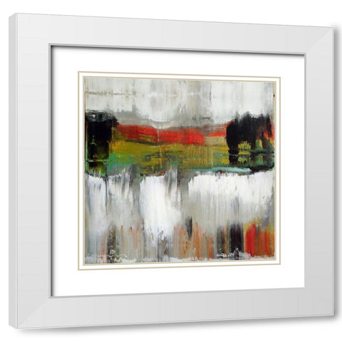 Waterfall III White Modern Wood Framed Art Print with Double Matting by Bolokofsky, Ronald