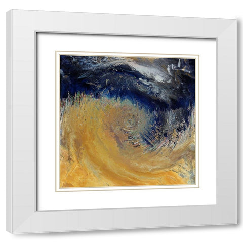 Starry Night White Modern Wood Framed Art Print with Double Matting by Bolokofsky, Ronald
