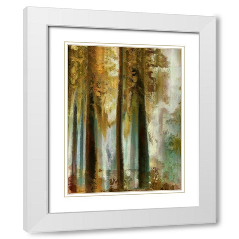 Golden Forest I  White Modern Wood Framed Art Print with Double Matting by Bolokofsky, Ronald