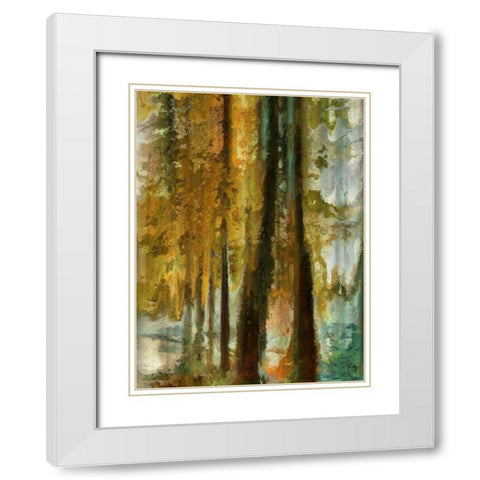 Golden Forest II  White Modern Wood Framed Art Print with Double Matting by Bolokofsky, Ronald