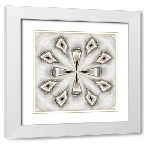 Pattern V White Modern Wood Framed Art Print with Double Matting by Bolokofsky, Ronald