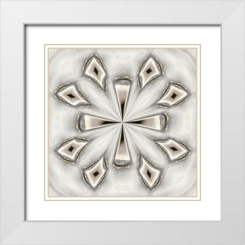 Pattern V White Modern Wood Framed Art Print with Double Matting by Bolokofsky, Ronald