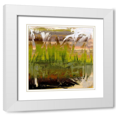 Tall Grass White Modern Wood Framed Art Print with Double Matting by Bolokofsky, Ronald