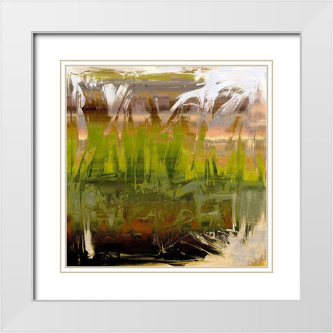Tall Grass White Modern Wood Framed Art Print with Double Matting by Bolokofsky, Ronald