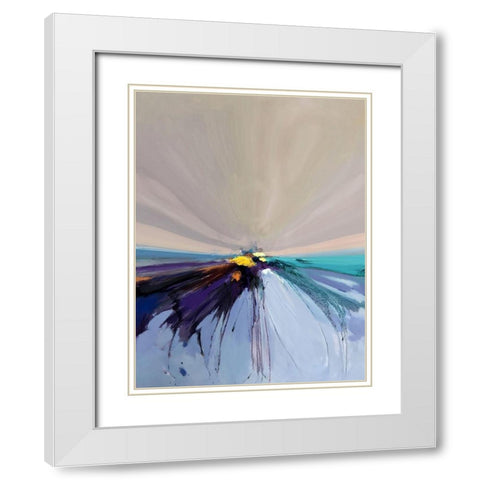Along the Horizon I White Modern Wood Framed Art Print with Double Matting by Bolokofsky, Ronald