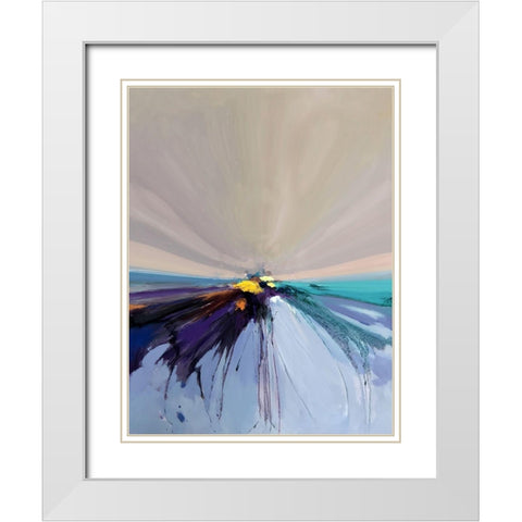 Along the Horizon I White Modern Wood Framed Art Print with Double Matting by Bolokofsky, Ronald