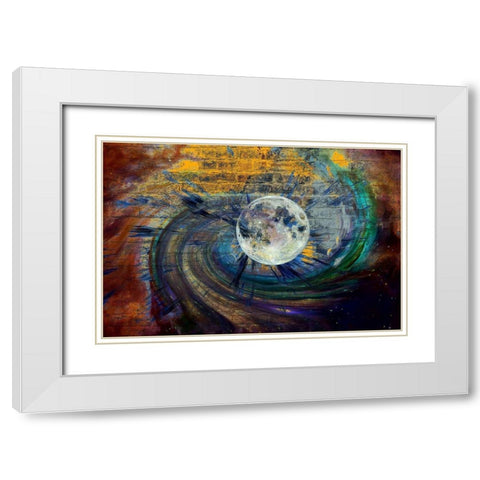 Approaching A Black Hole II White Modern Wood Framed Art Print with Double Matting by Bolokofsky, Ronald
