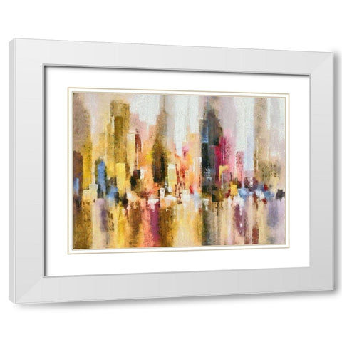 Metro Scrapers White Modern Wood Framed Art Print with Double Matting by Bolokofsky, Ronald