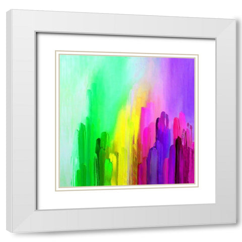 Abstract Rock I White Modern Wood Framed Art Print with Double Matting by Bolokofsky, Ronald