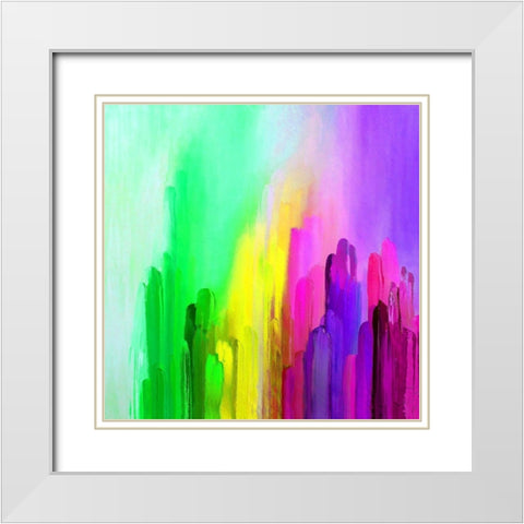 Abstract Rock I White Modern Wood Framed Art Print with Double Matting by Bolokofsky, Ronald