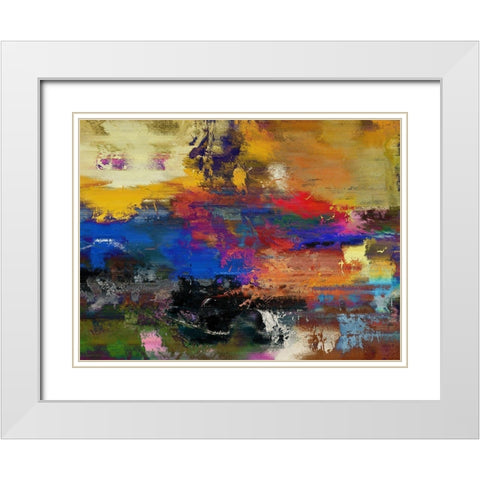 Across the Divide IV White Modern Wood Framed Art Print with Double Matting by Bolokofsky, Ronald