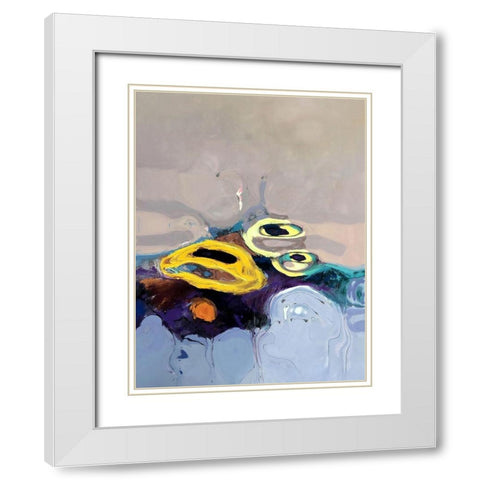 Along the Horizon III White Modern Wood Framed Art Print with Double Matting by Bolokofsky, Ronald