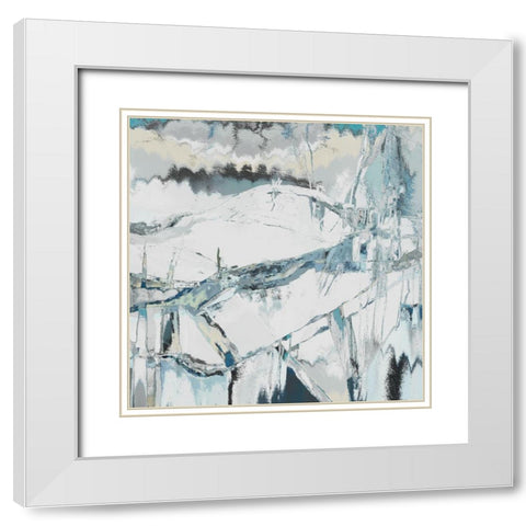 Blue Dawn II White Modern Wood Framed Art Print with Double Matting by Bolokofsky, Ronald