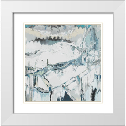 Blue Dawn II White Modern Wood Framed Art Print with Double Matting by Bolokofsky, Ronald