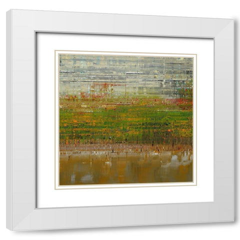 By the Pond White Modern Wood Framed Art Print with Double Matting by Bolokofsky, Ronald