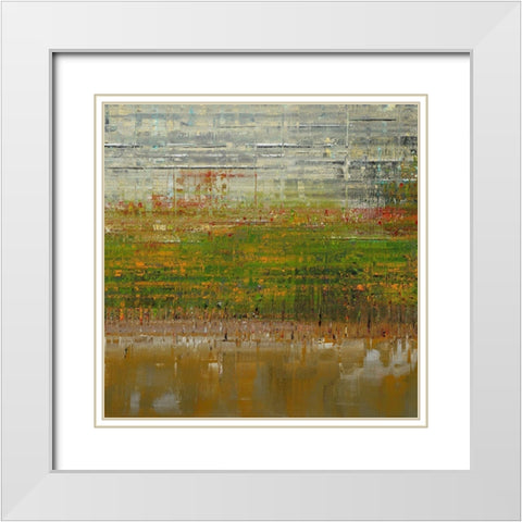 By the Pond White Modern Wood Framed Art Print with Double Matting by Bolokofsky, Ronald