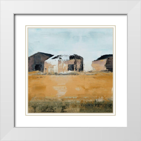 Cabins White Modern Wood Framed Art Print with Double Matting by Bolokofsky, Ronald