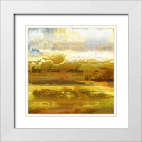 Open Fields II White Modern Wood Framed Art Print with Double Matting by Bolokofsky, Ronald