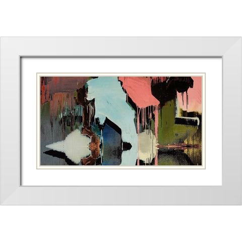 Drip I White Modern Wood Framed Art Print with Double Matting by Bolokofsky, Ronald
