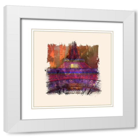 Eiffel Madness I  White Modern Wood Framed Art Print with Double Matting by Bolokofsky, Ronald