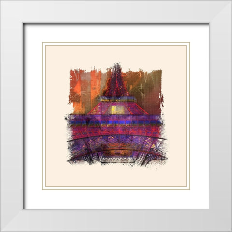 Eiffel Madness I  White Modern Wood Framed Art Print with Double Matting by Bolokofsky, Ronald