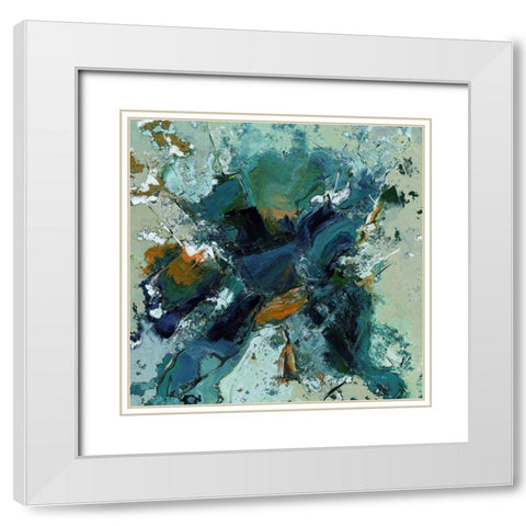 Encrusted I White Modern Wood Framed Art Print with Double Matting by Bolokofsky, Ronald