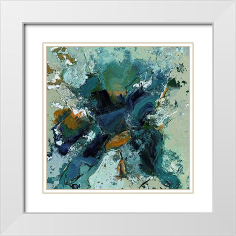 Encrusted I White Modern Wood Framed Art Print with Double Matting by Bolokofsky, Ronald