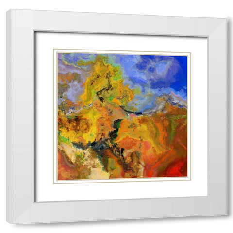 Eruption I White Modern Wood Framed Art Print with Double Matting by Bolokofsky, Ronald