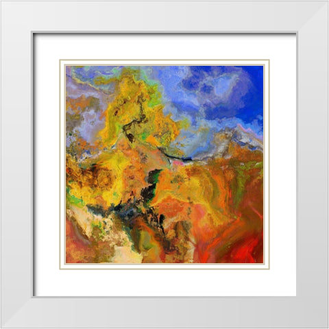 Eruption I White Modern Wood Framed Art Print with Double Matting by Bolokofsky, Ronald