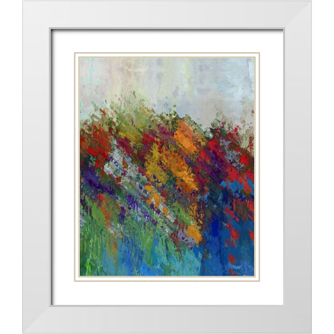 Color Spree I White Modern Wood Framed Art Print with Double Matting by Bolokofsky, Ronald