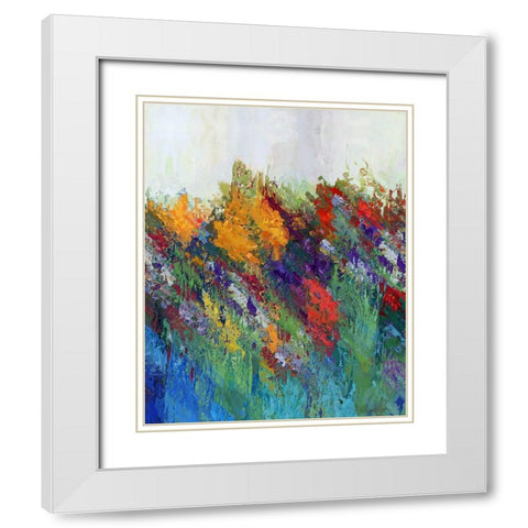 Color Spree II White Modern Wood Framed Art Print with Double Matting by Bolokofsky, Ronald