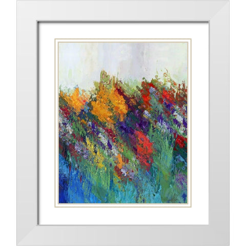 Color Spree II White Modern Wood Framed Art Print with Double Matting by Bolokofsky, Ronald